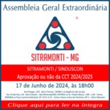 EDITAL SITRAMONTI-MG / SINDUSCON-MG - Junho 2024