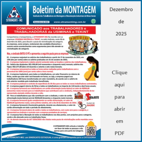 Boletim Usiminas Tekint 2025