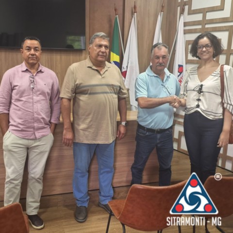 SITRAMONTI-MG recebe Subsecretário do Trabalho e a presidente do IDEEC SITRAMONTI-MG recebe Subsecretário do Trabalho e a presidente do IDEEC