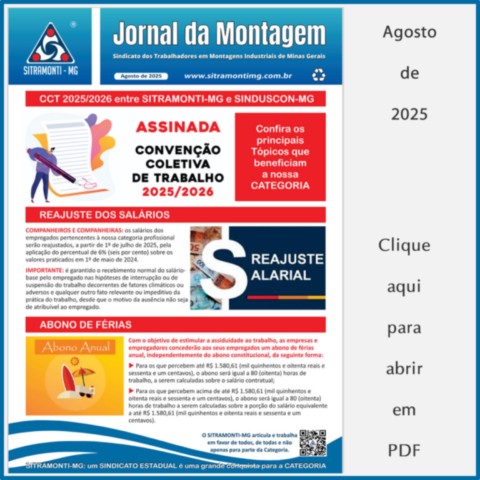 Jornal da Montagem Pauta de Reivindicações 2024