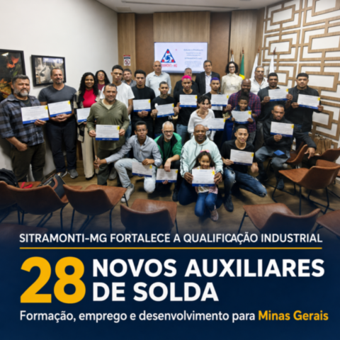 SITRAMONTI-MG sedia formatura de 28 novos auxiliares de solda e reafirma seu protagonismo na capacitação de trabalhadores e na geração de oportunidades de emprego